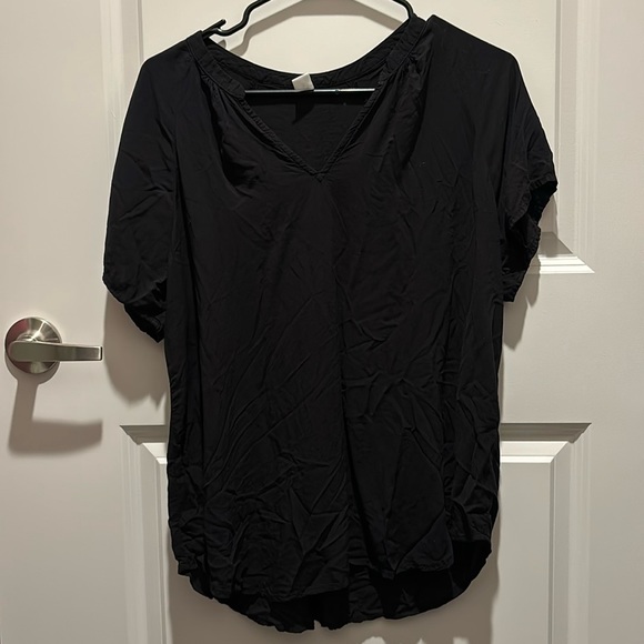 Old Navy Blouse Shirt Black Large - Picture 1 of 16